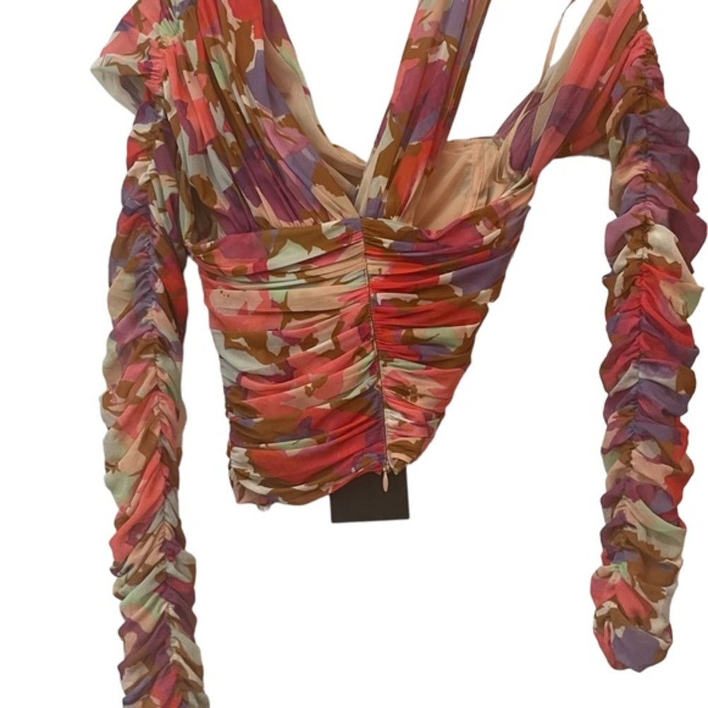 Nicholas Size 2 Mira One
Shoulder Crop Shirt Blouse nwt - Picture 3 of 9